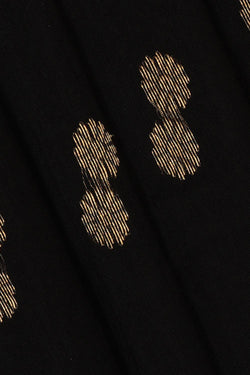 Image of Chanderi Cotton Silk Black Saree