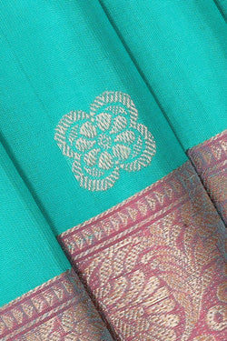 Image of Manipur Silk Sea Green Saree