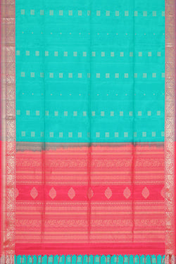 Image of Manipur Silk Sea Green Saree