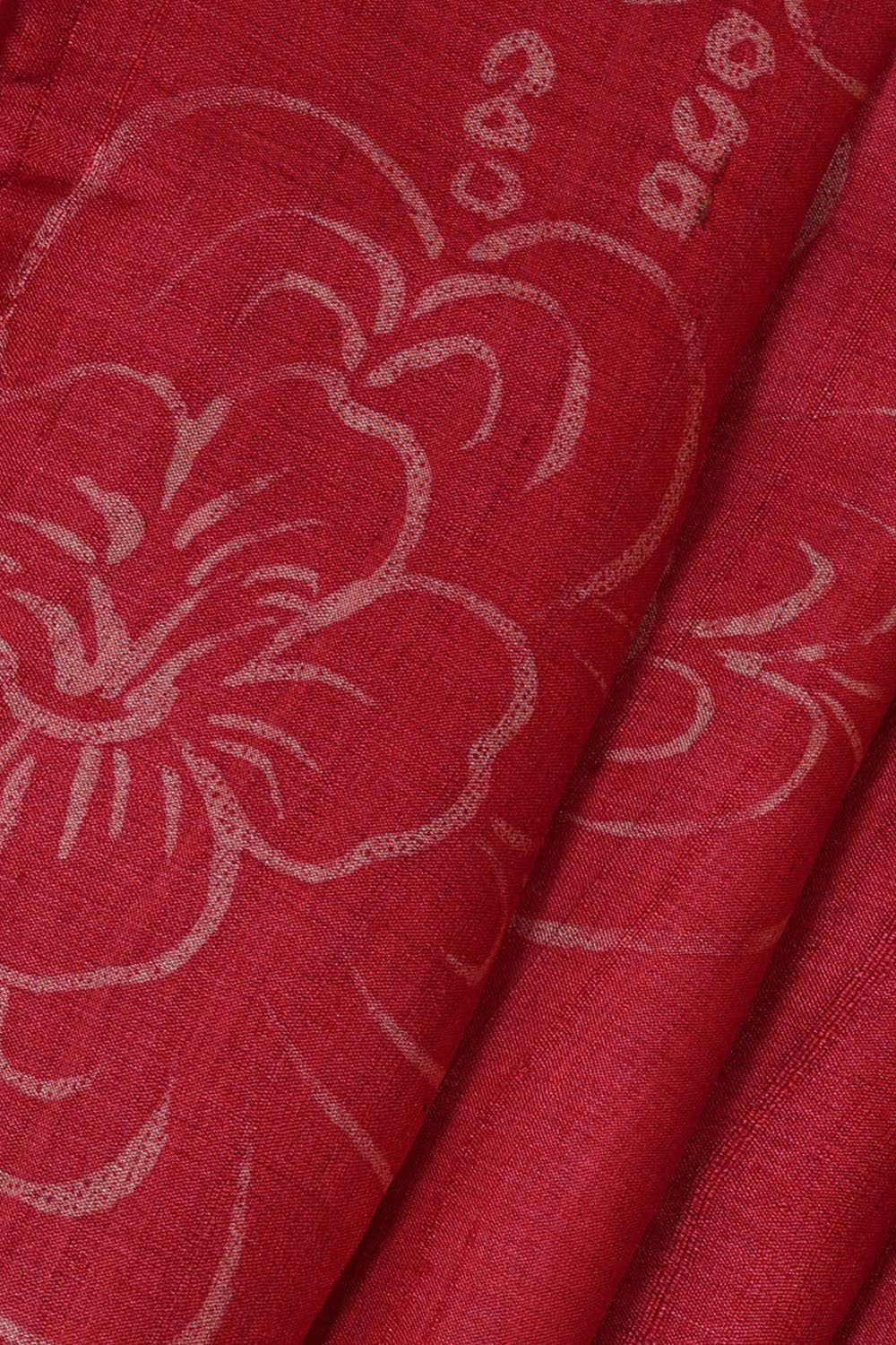 Tussar Silk Dark Red Saree