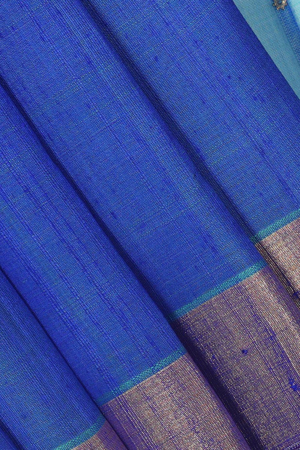 Image of Bailu Jute Silk Dark Blue Saree