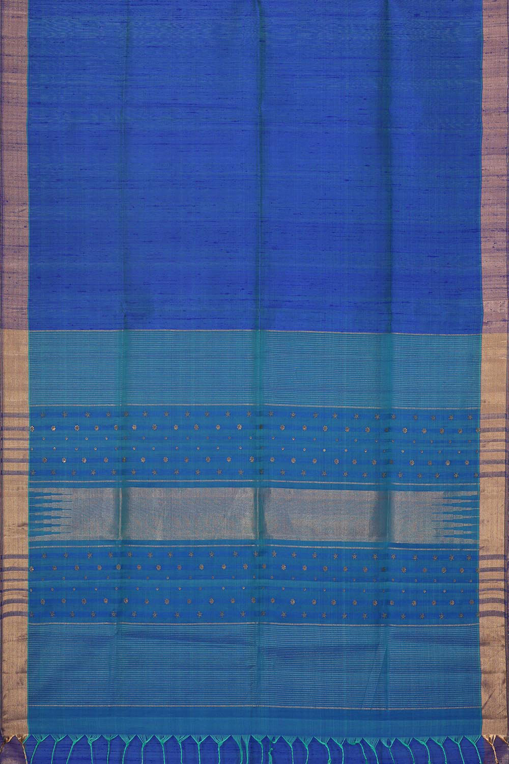 Image of Bailu Jute Silk Dark Blue Saree