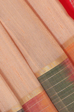 Collection of Bailu Jute Silk Light Peach Saree in a gallery layout