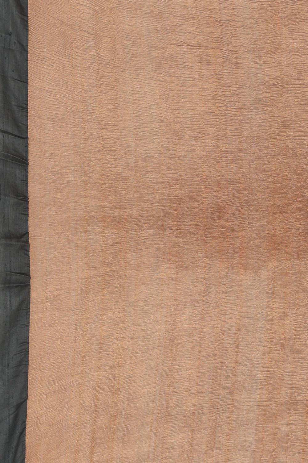 Image of Tussar Jute Silk Charcoal Grey Saree
