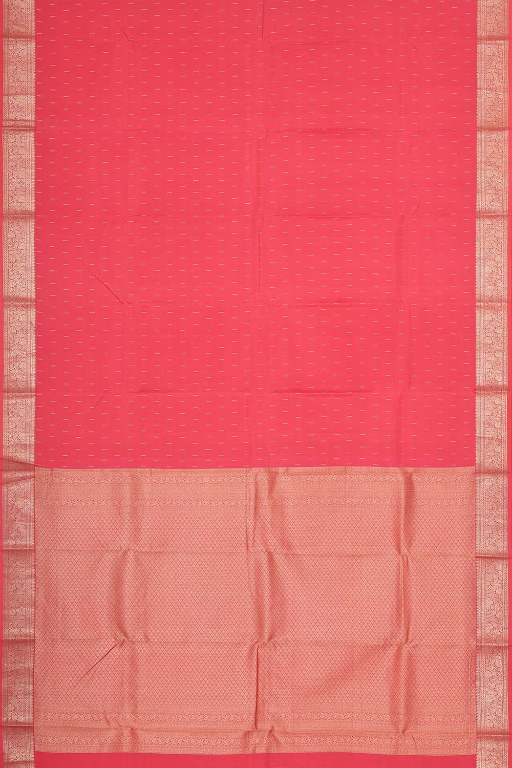 Collection of Kanchipattu Reddish Pink Brocade Saree in a gallery layout