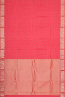 Collection of Kanchipattu Reddish Pink Brocade Saree in a gallery layout