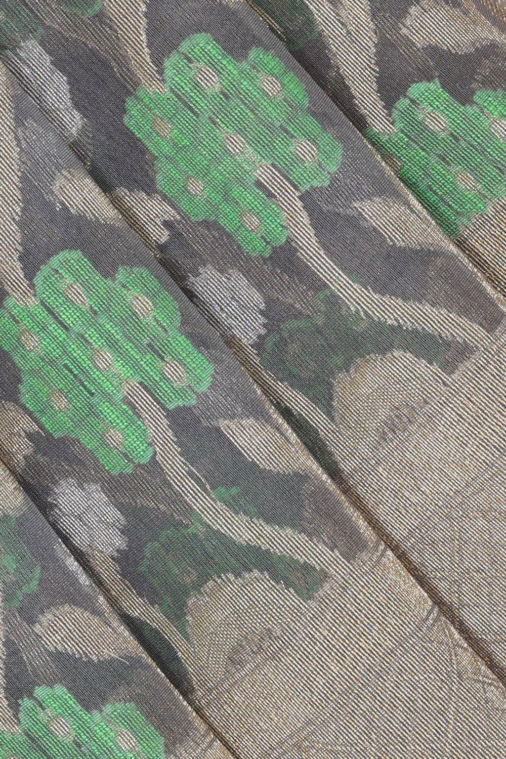 Image of Banarasi Kora Grey Saree