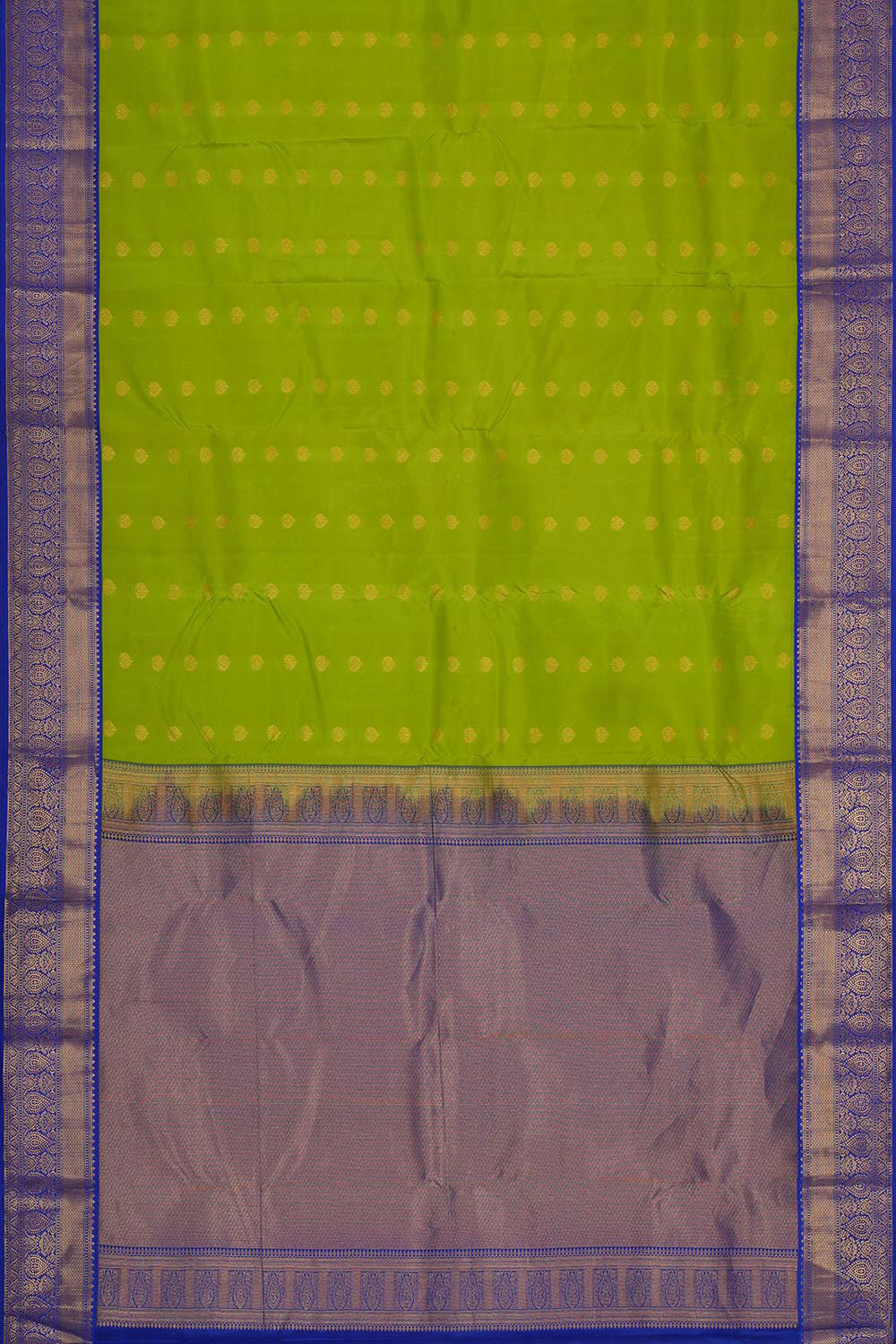 Kanchipattu Parrot Green Brocade Saree