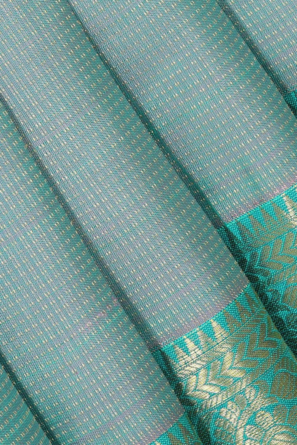 Kanchipattu Bluish Grey Brocade Saree