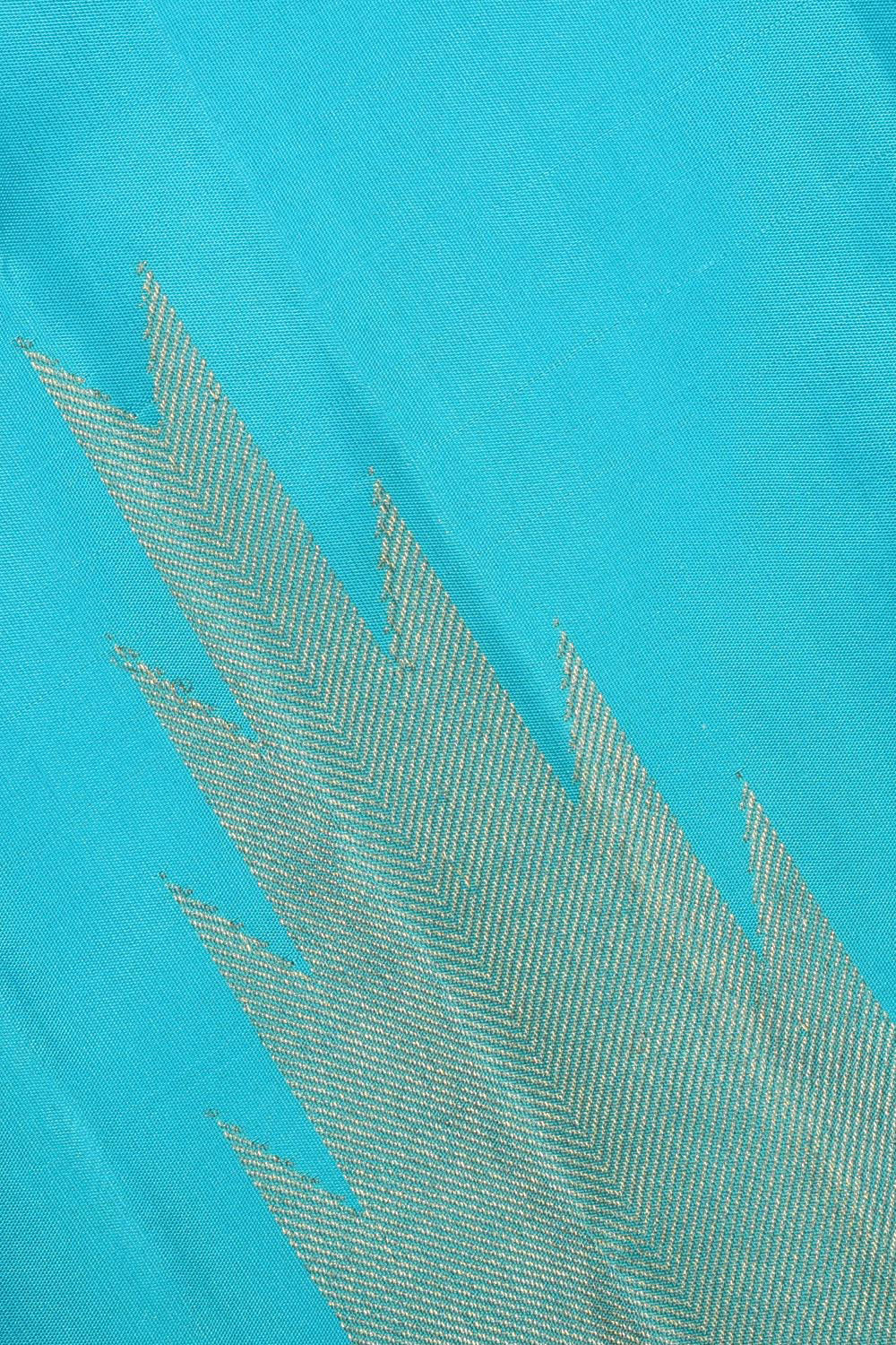 Kanchipattu Sky Blue Brocade Saree