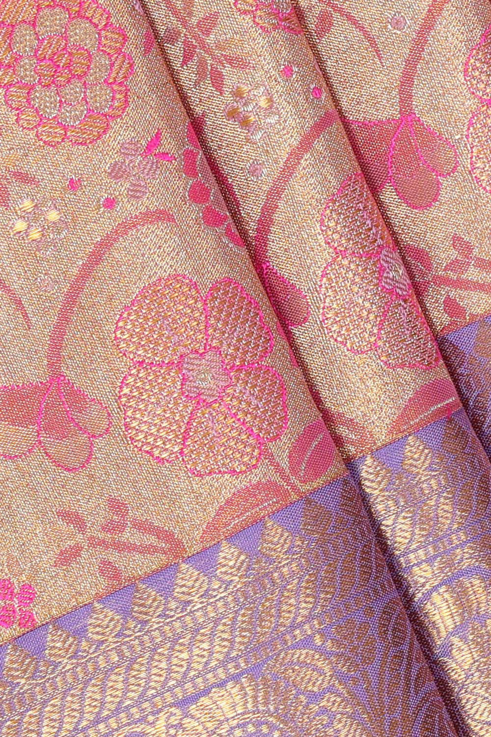 Kanchipattu Gold Tissue Brocade Saree