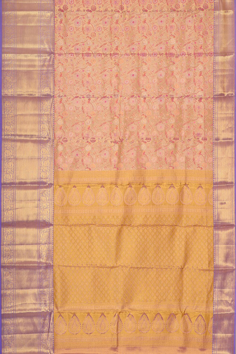 Kanchipattu Gold Tissue Brocade Saree