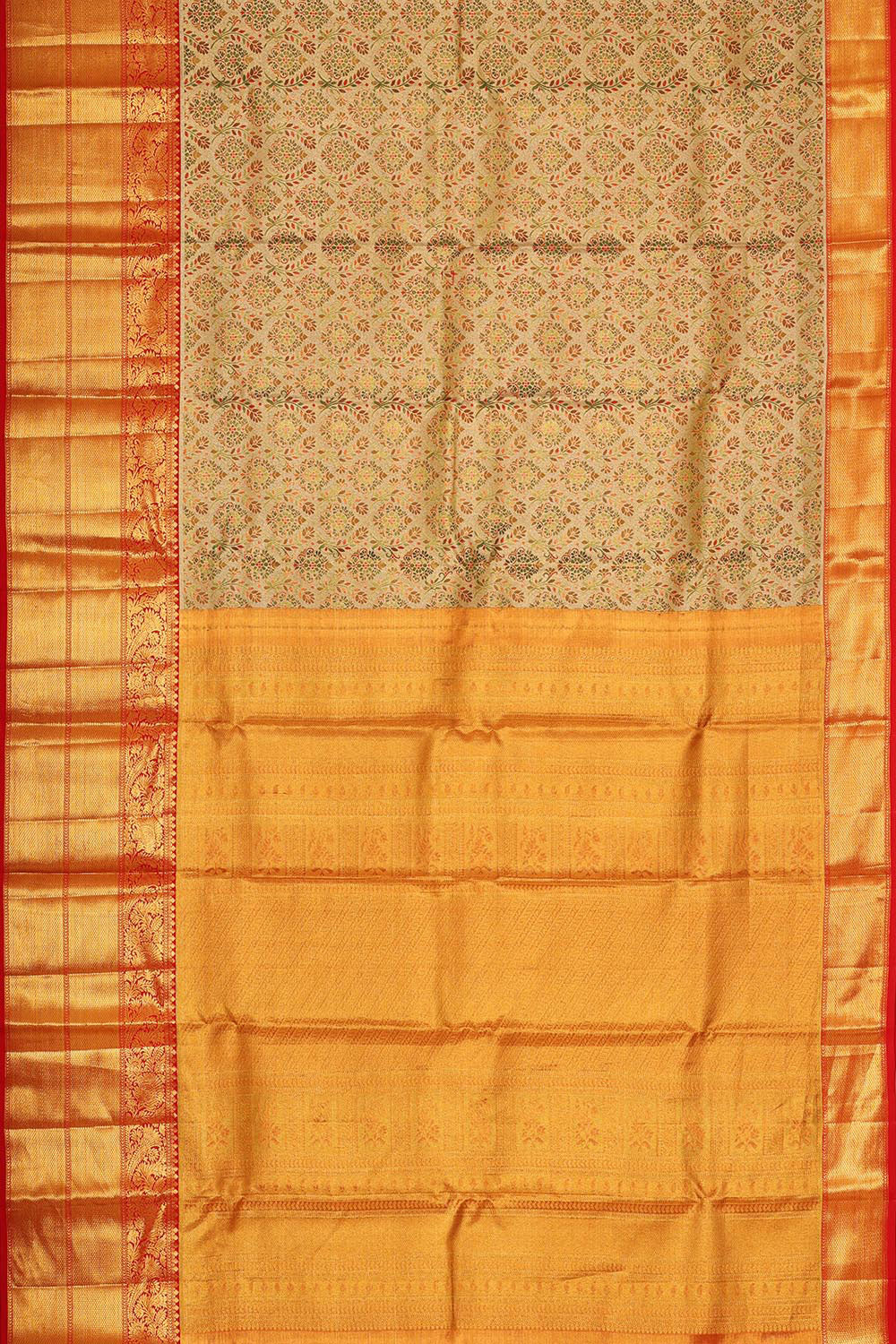 Kanchipattu Gold Tissue Brocade Saree