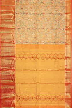 Image of Kanchipattu Light Mint Green Tissue Brocade Saree