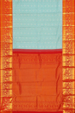 Image of Kanchipattu Sky Blue Colour Brocade Saree