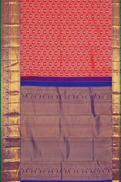 Image of Kanchipattu Red Colour Brocade Saree