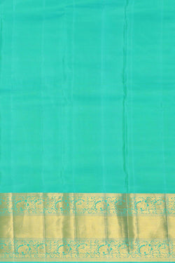 Image of Kanchipattu Golden Green Brocade Saree