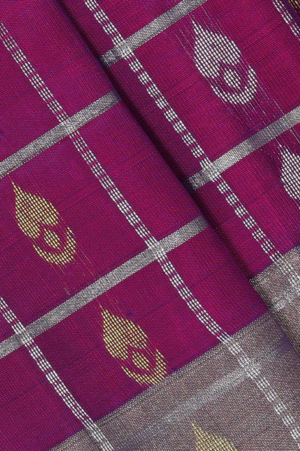 Kanchipattu Dark Magenta Brocade Saree