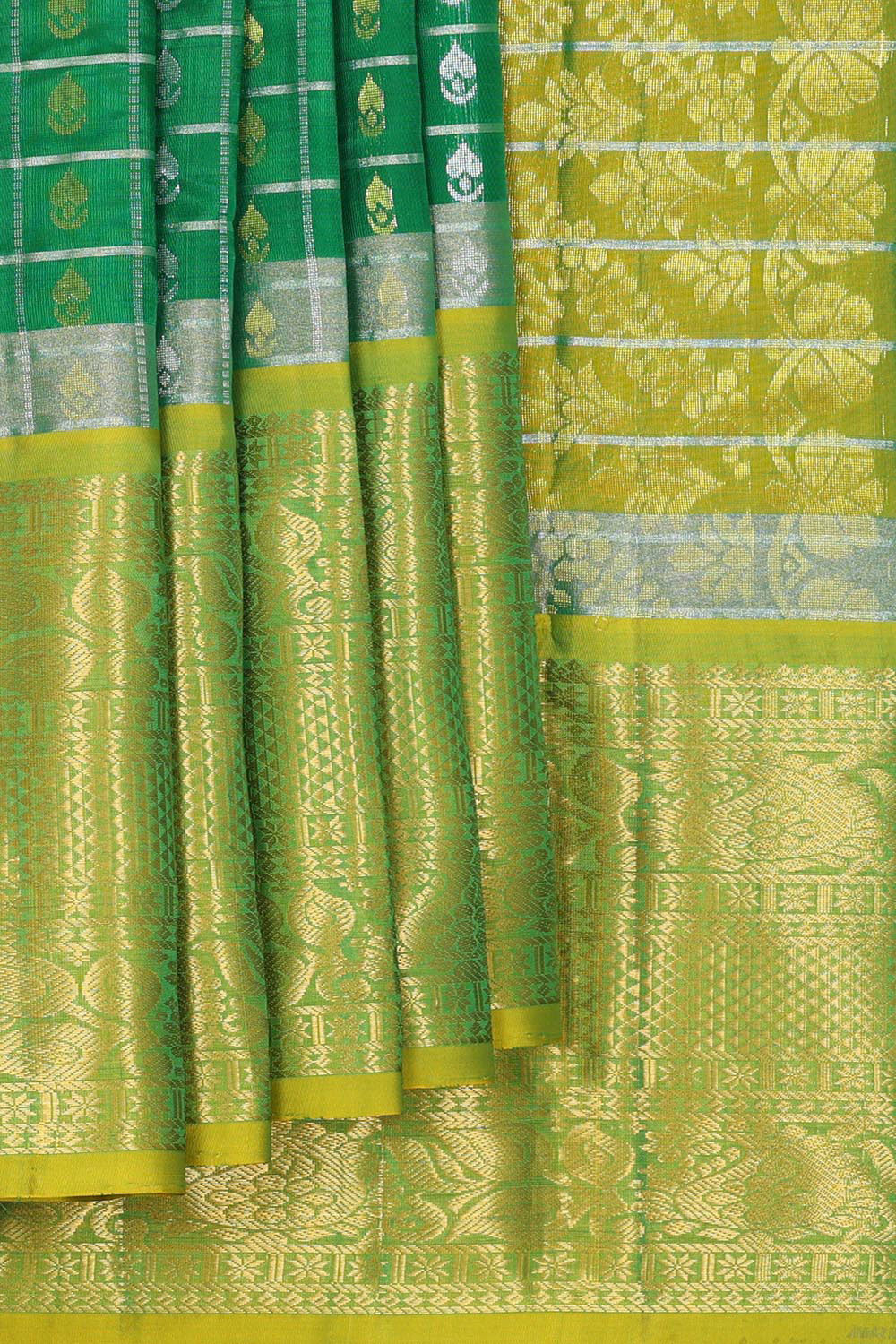 Kanchipattu Green Colour Brocade Saree