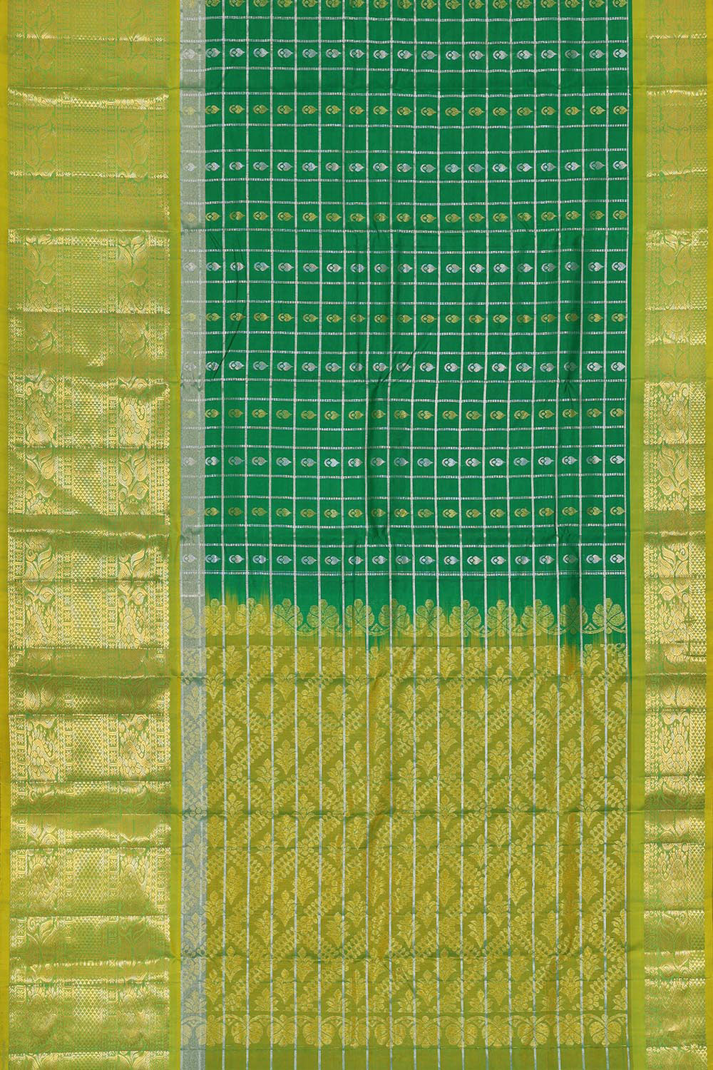 Image of Kanchipattu Green Colour Brocade Saree