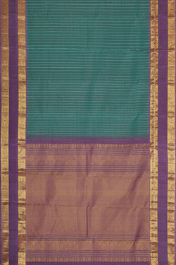 Image of Kanchipattu Teal Green Brocade Saree