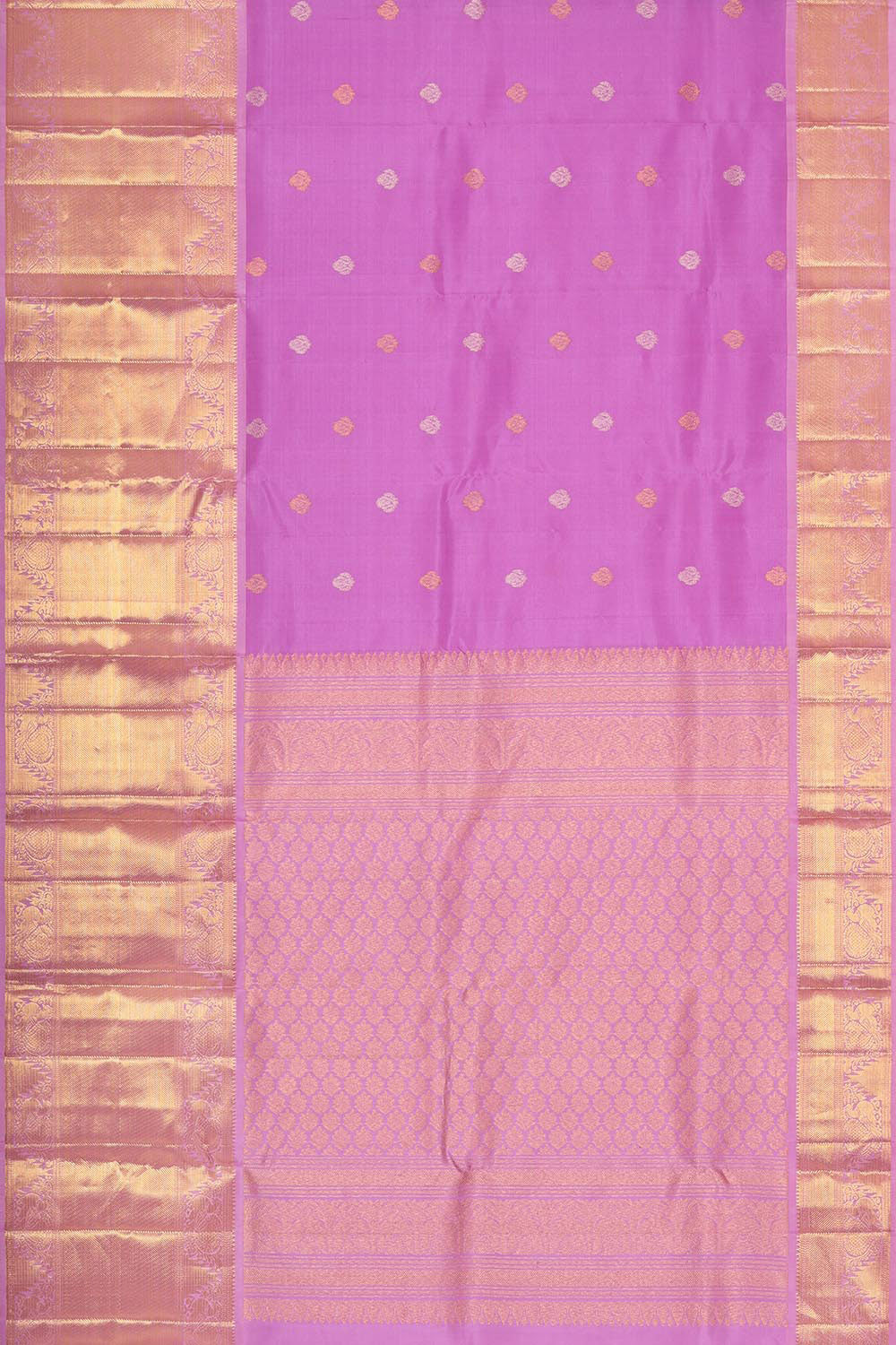 Kanchipattu Lavender Pink Brocade Saree