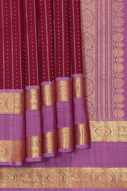 Image of Kanchipattu Maroon Brocade Saree