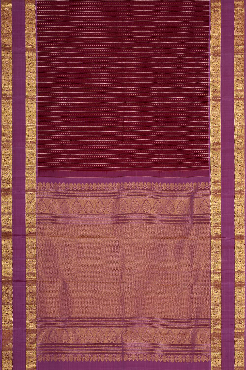 Kanchipattu Maroon Brocade Saree