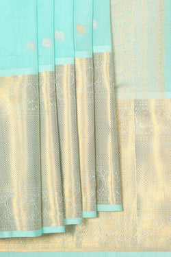 Collection of Kanchipattu Ice Blue Brocade Saree in a gallery layout