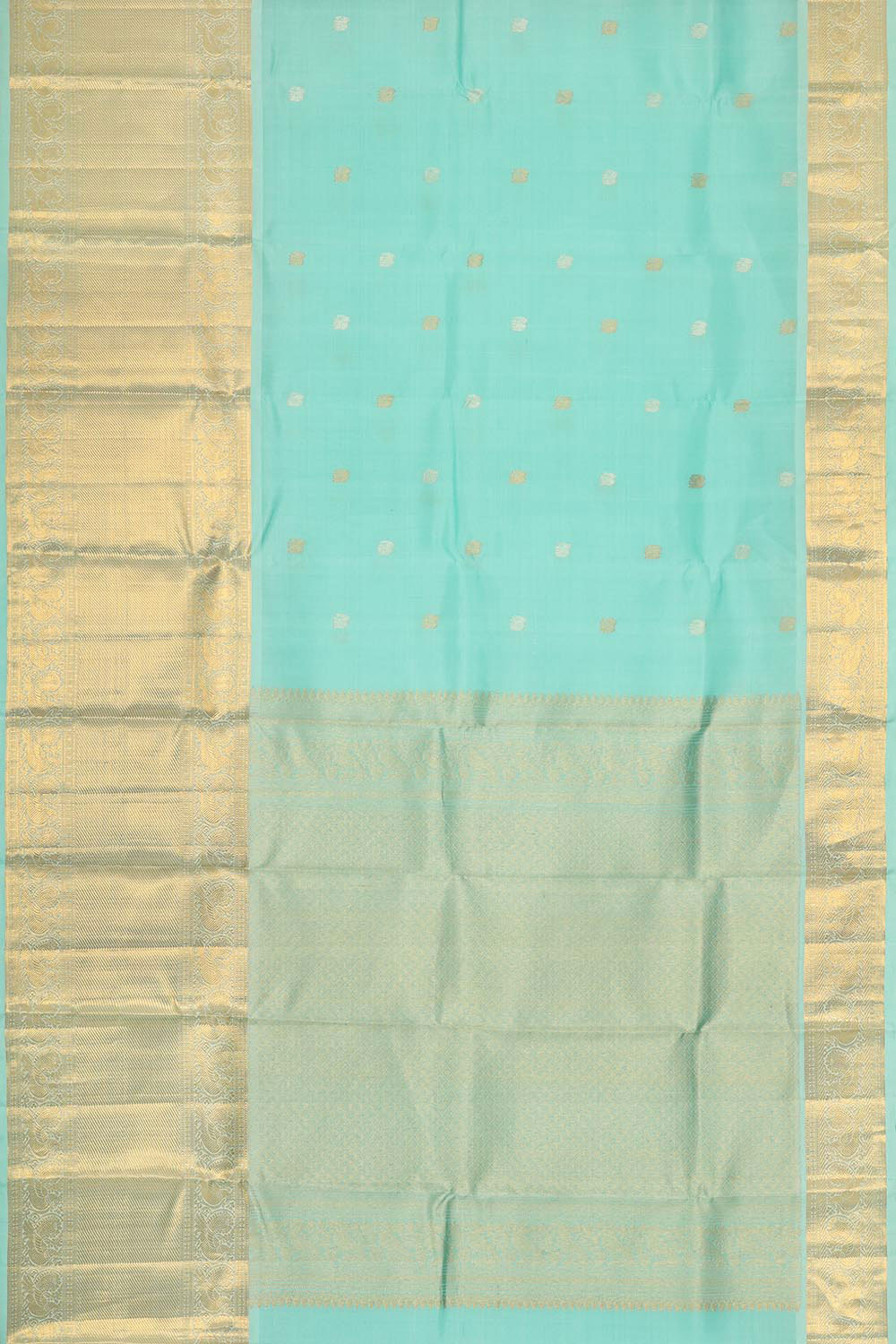 Collection of Kanchipattu Ice Blue Brocade Saree in a gallery layout