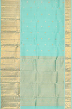 Collection of Kanchipattu Ice Blue Brocade Saree in a gallery layout