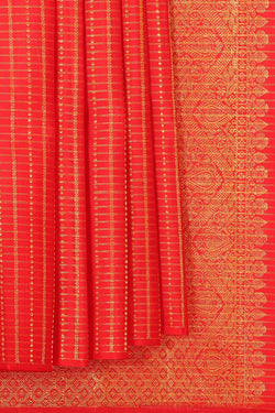 Image of Kanchipattu Red Colour Brocade Saree