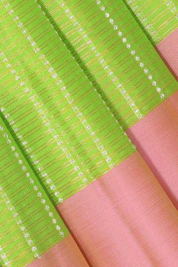 Image of Kanchipattu Bright Green Brocade Saree