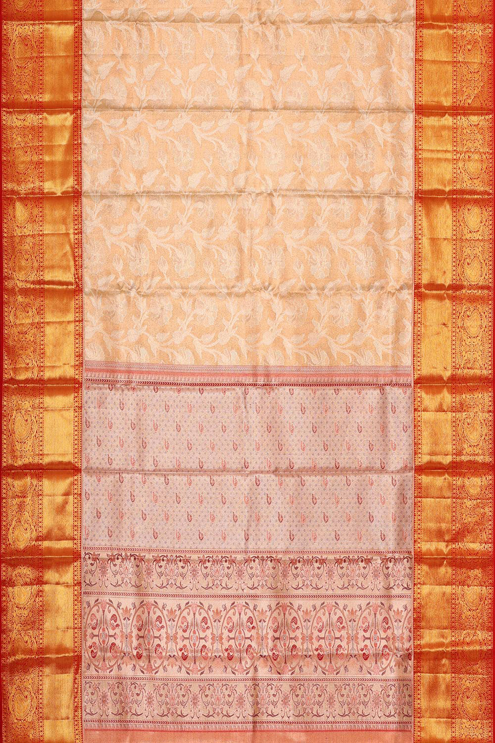 Kanchipattu Gold Tissue Brocade Saree