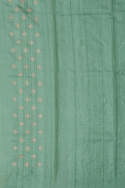 Image of Tussar Silk Sea Green Colour Saree