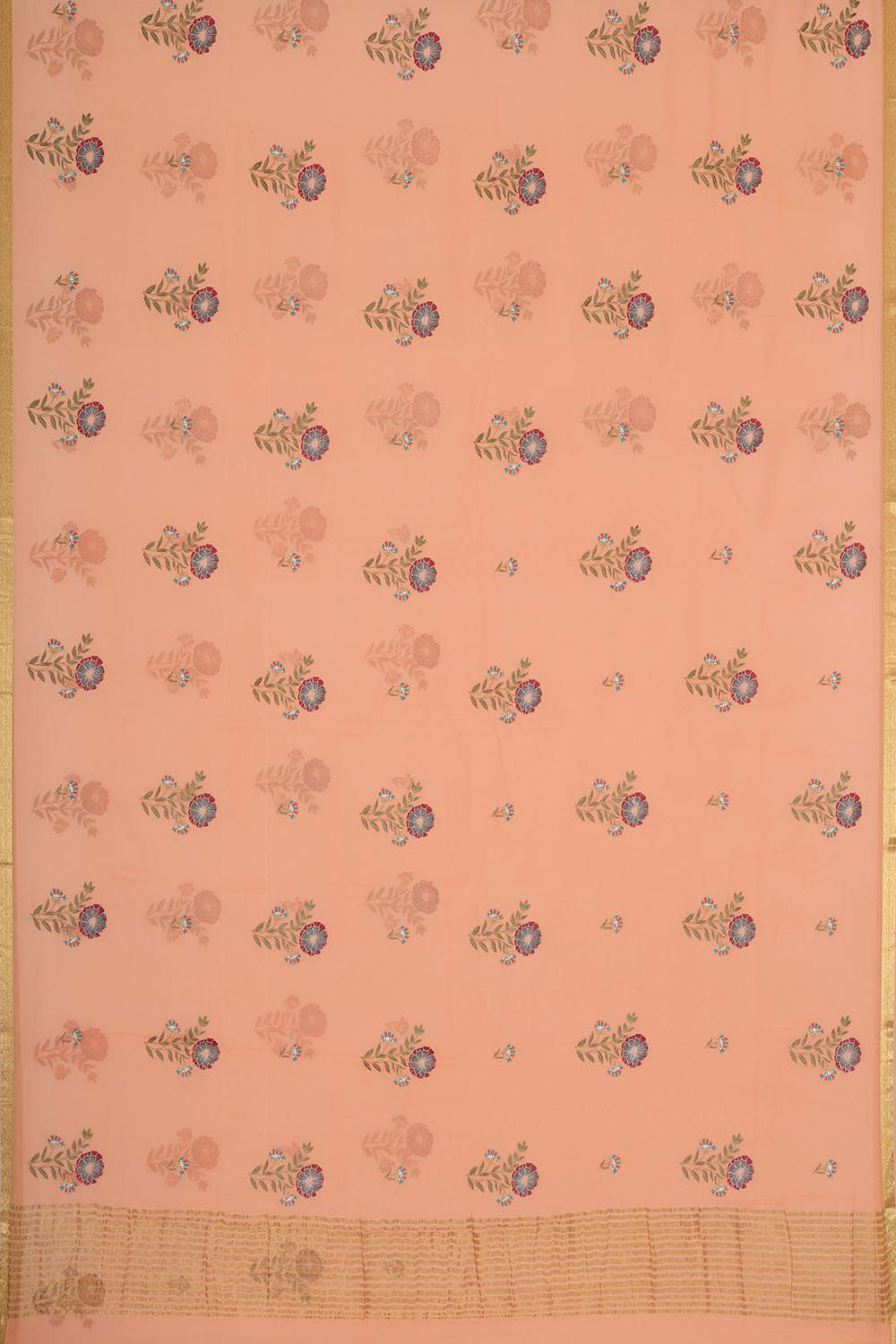 Collection of Chiffon Peach Saree in a gallery layout