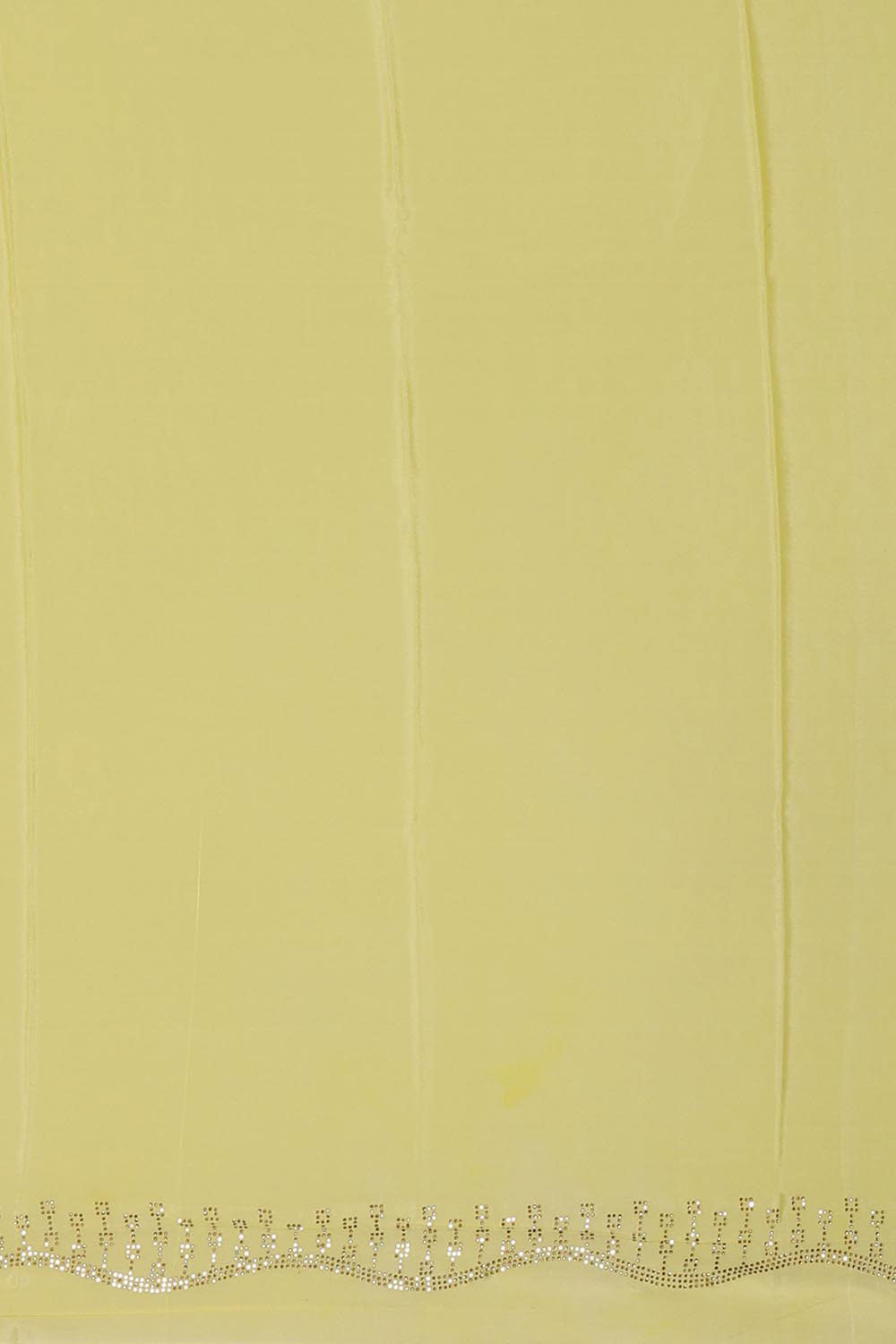 Image of Chiffon Lime-Yellow Saree