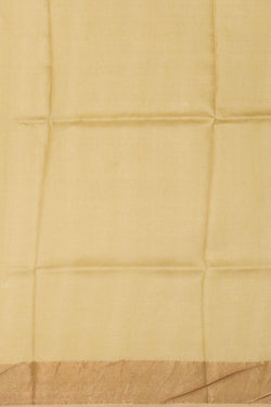 Image of Tussar Silk Dull Yellow Saree