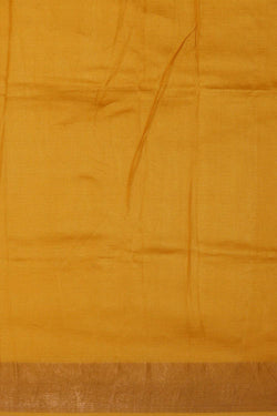 Image of Tussar Silk Mustard Yellow Saree