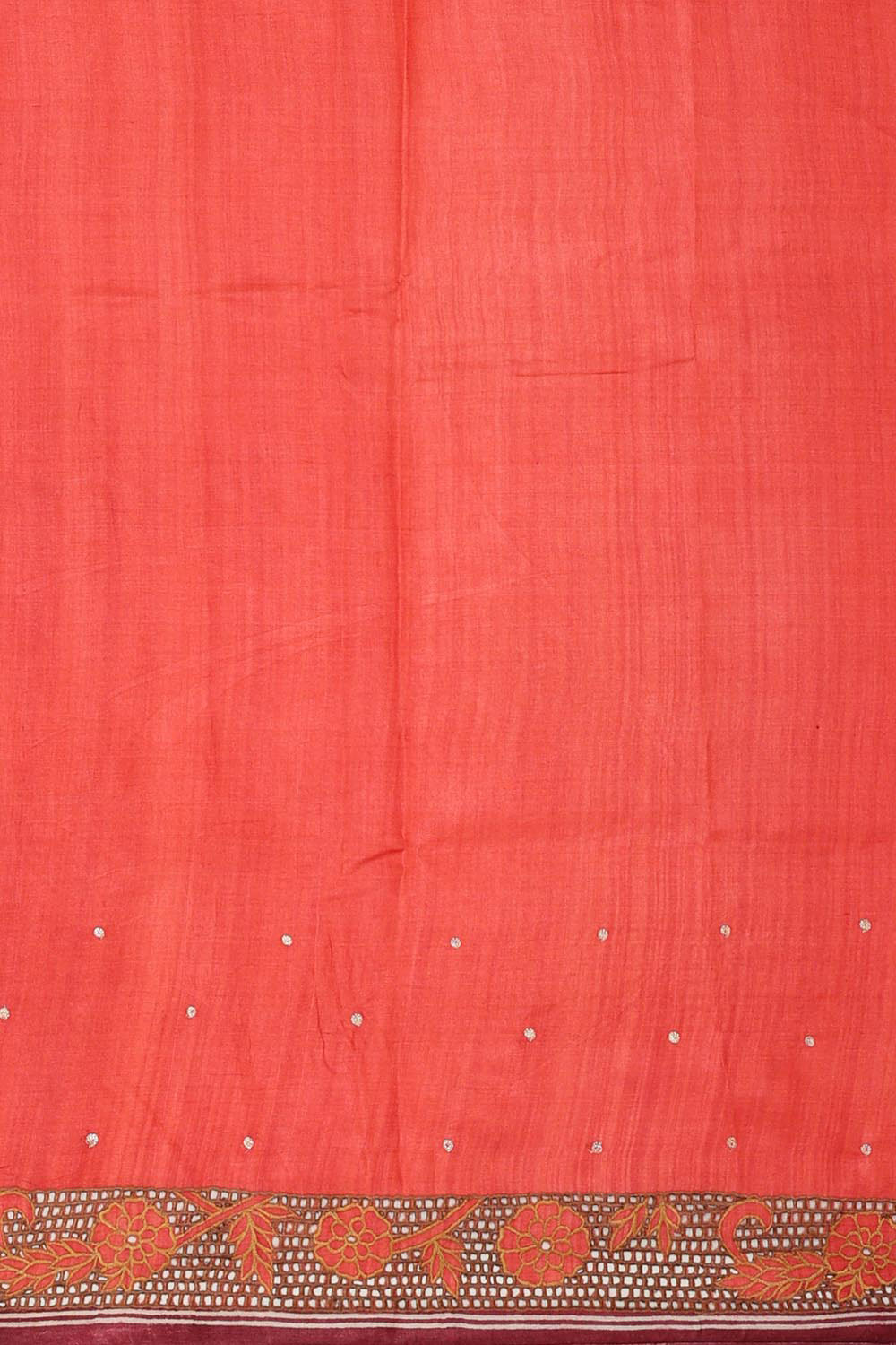 Image of Tussar Silk Cream Colour Saree