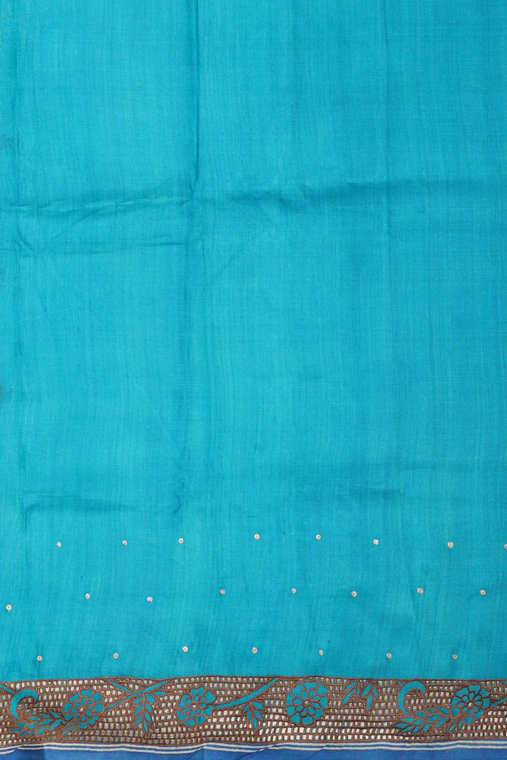 Image of Tussar Silk Dark Cream Saree