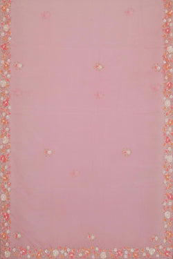 Collection of Organza Rose Pink Saree in a gallery layout