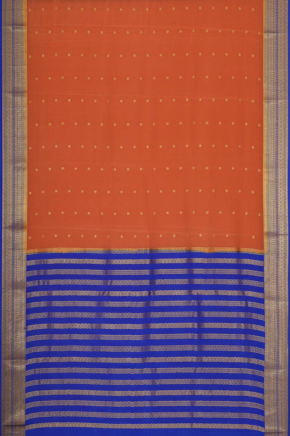 Image of Mysore Binny Crepe Silk Dark Peach Saree