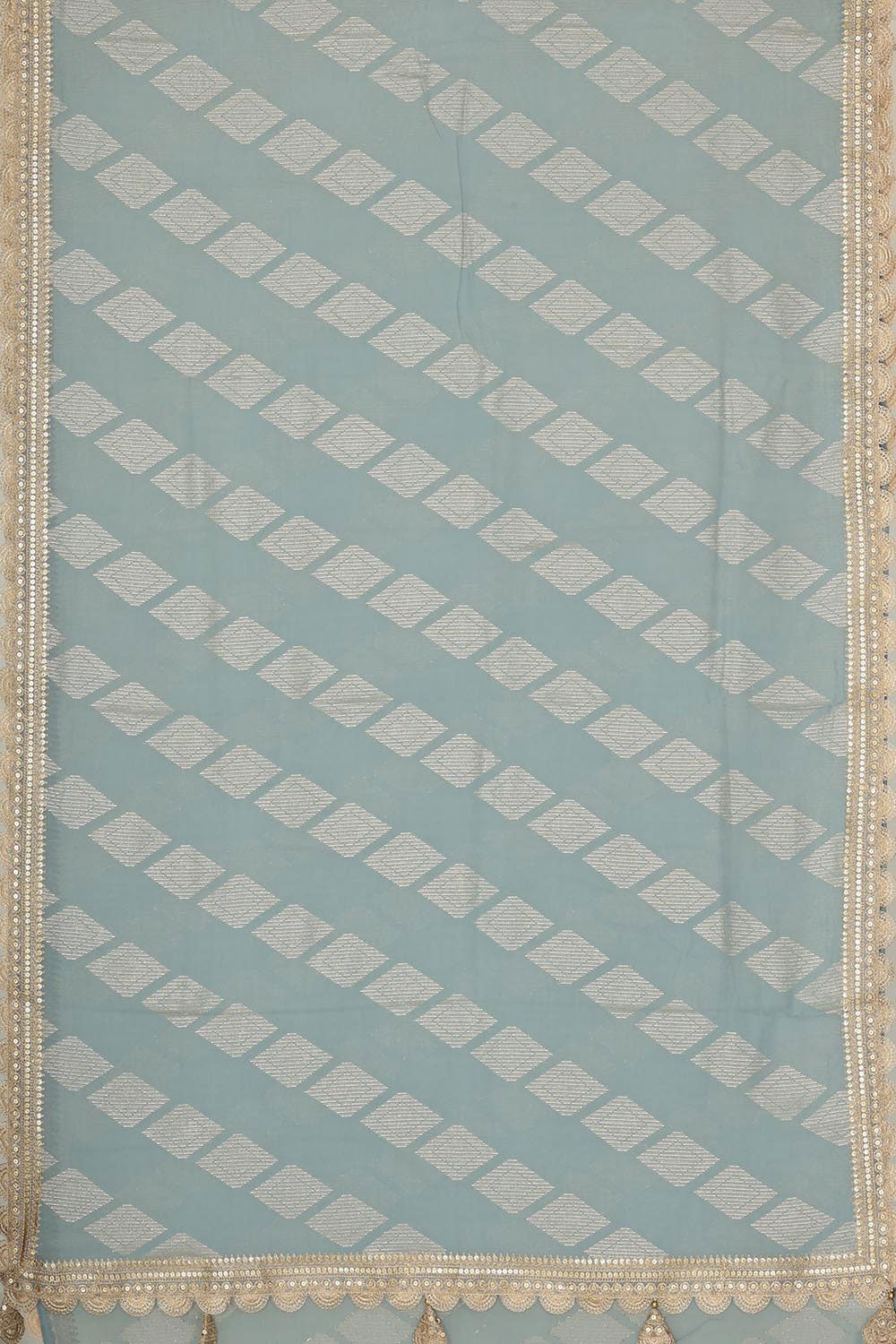 Collection of Banarasi Georgette Bluish Grey Colour Saree in a gallery layout