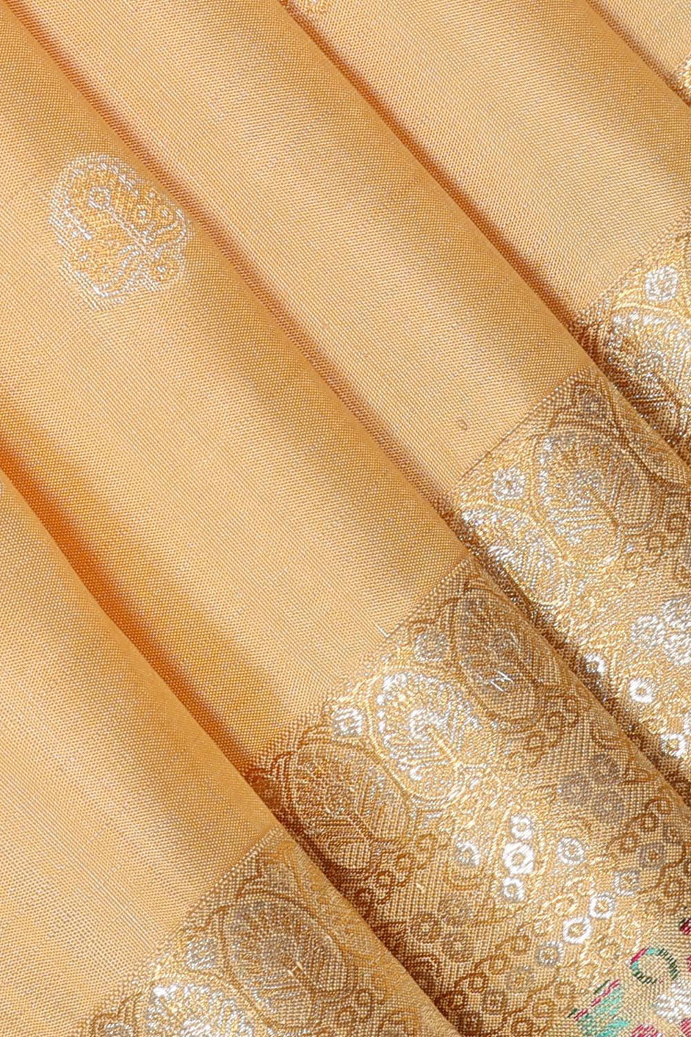 Kanchipattu Cream Colour Brocade Saree