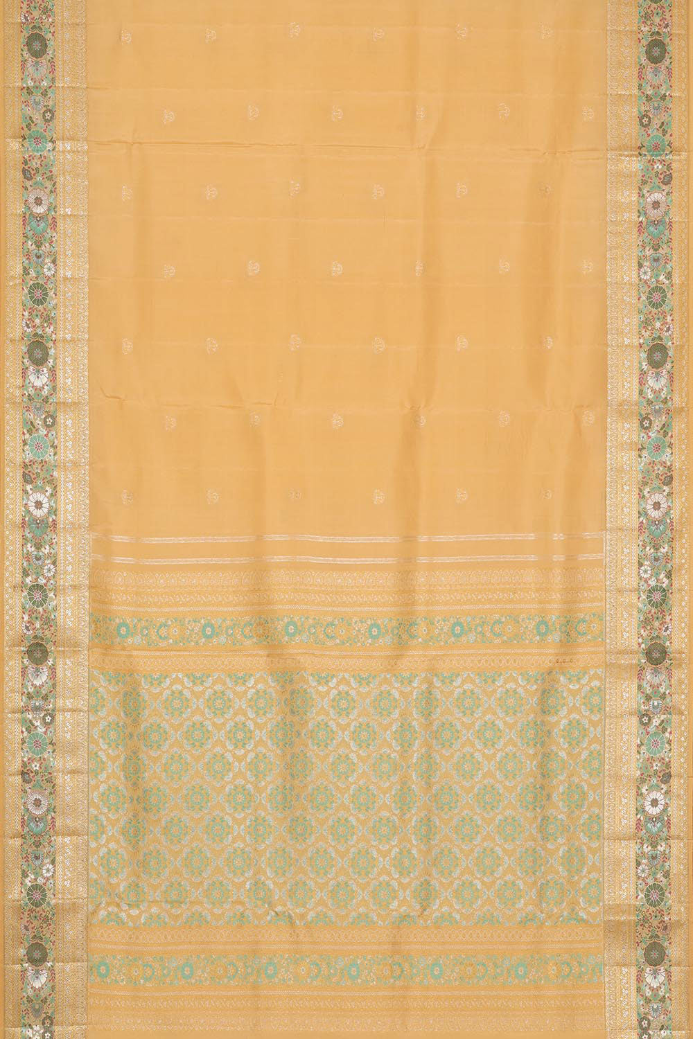 Kanchipattu Cream Colour Brocade Saree