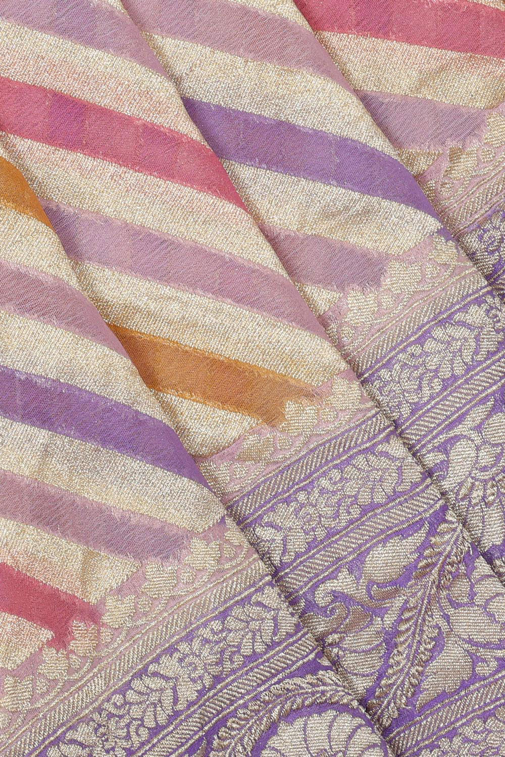 Collection of Banarasi Georgette Multi Colour Saree in a gallery layout