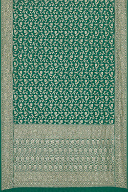 Image of Banarasi Georgette Teal Green Saree