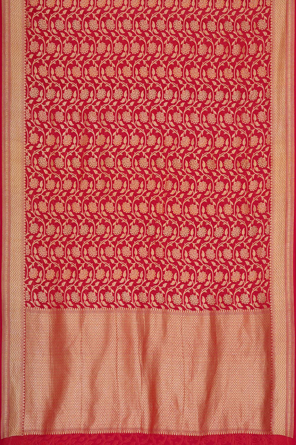 Collection of Banarasi Georgette Rani Pink Saree in a gallery layout