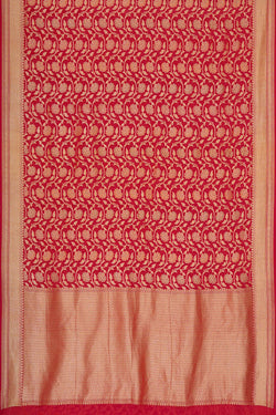 Collection of Banarasi Georgette Rani Pink Saree in a gallery layout